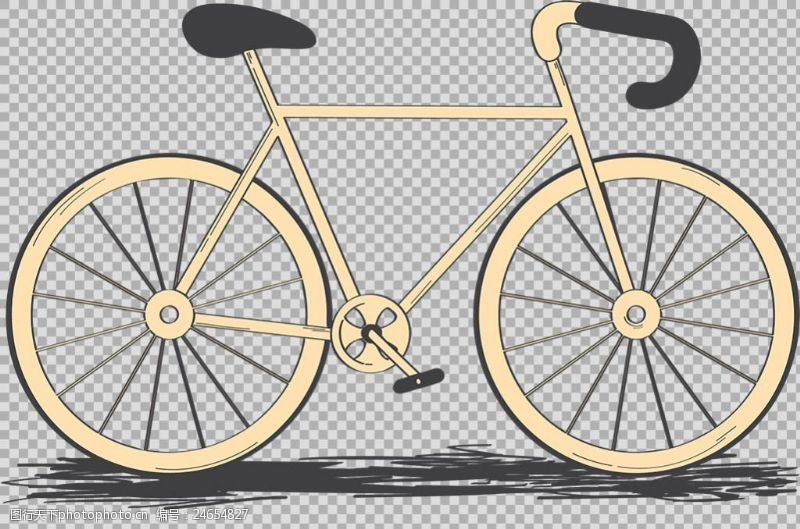 绿色运动时尚运动自行车插画免抠png透明图层素材