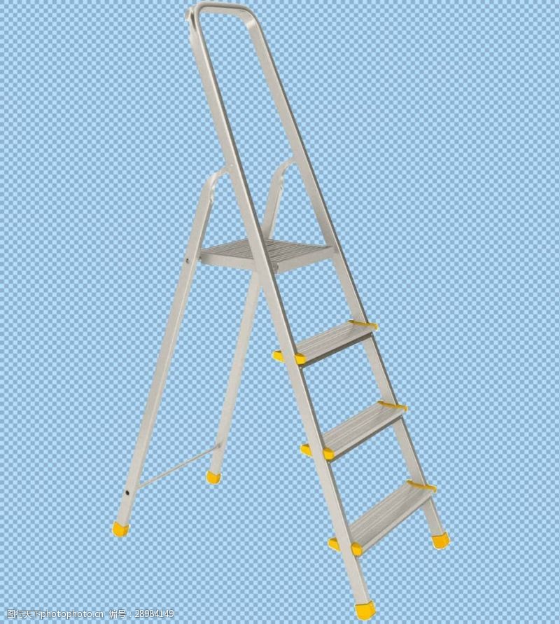 折叠梯实用人字梯子免抠png透明图层素材