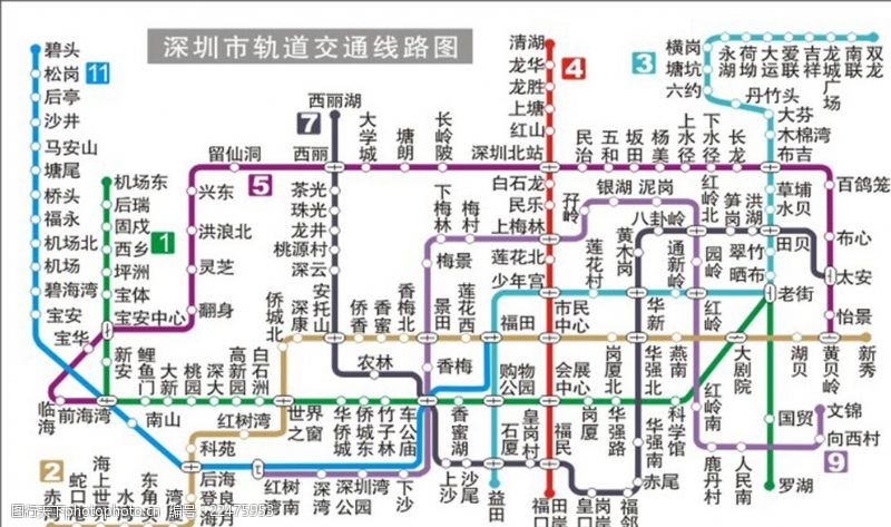 铁路最新深圳地铁线路图