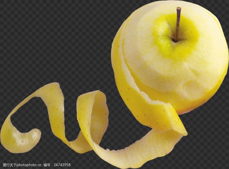 梨图片素材被削皮的苹果图片免抠png透明图层素材