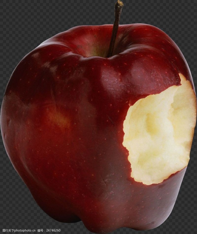 梨图片素材被咬一口的红苹果免抠png透明图层素材
