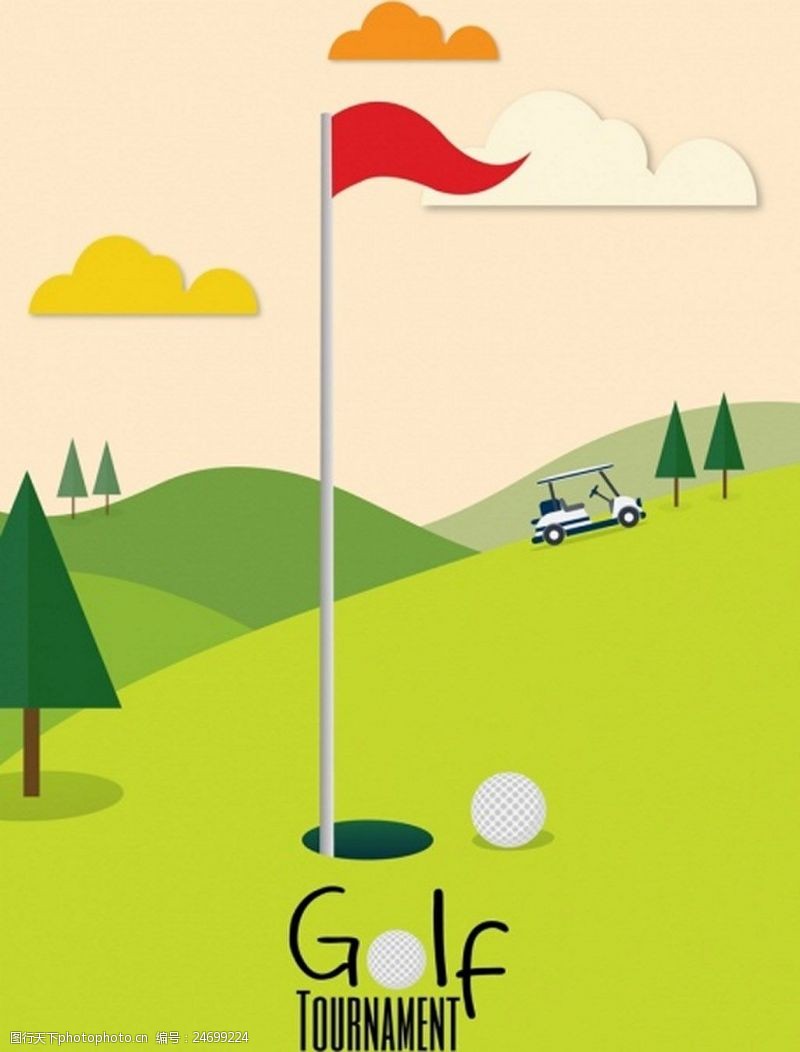 golf高尔夫球场矢量背景