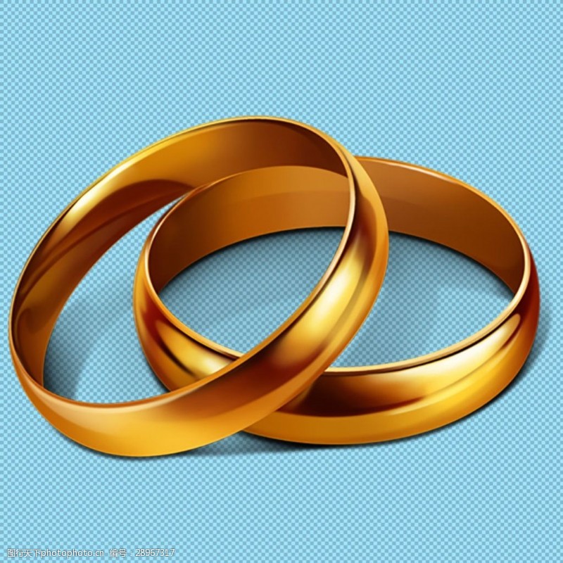 西式婚礼元素婚礼素材对戒免抠png透明图层素材