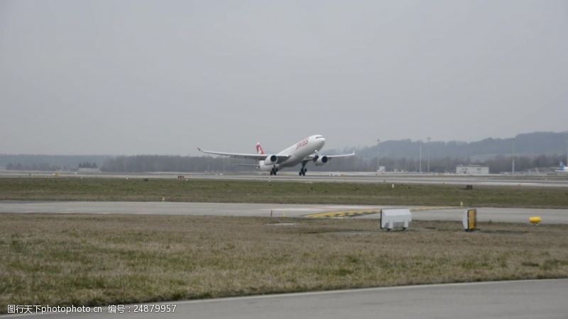 飞机背景视频机场飞机行驶素材