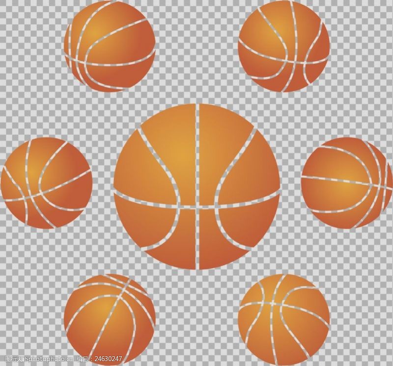 篮球比赛手绘篮球插图免抠png透明图层素材