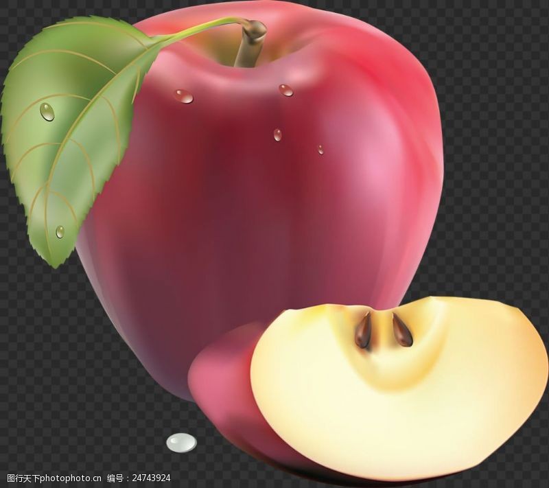 梨图片素材红色漂亮苹果图片免抠png透明图层素材