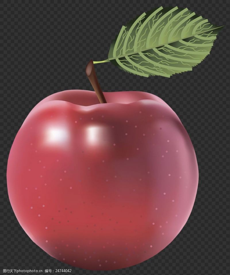 梨图片素材手绘逼真红苹果图片免抠png透明图层素材