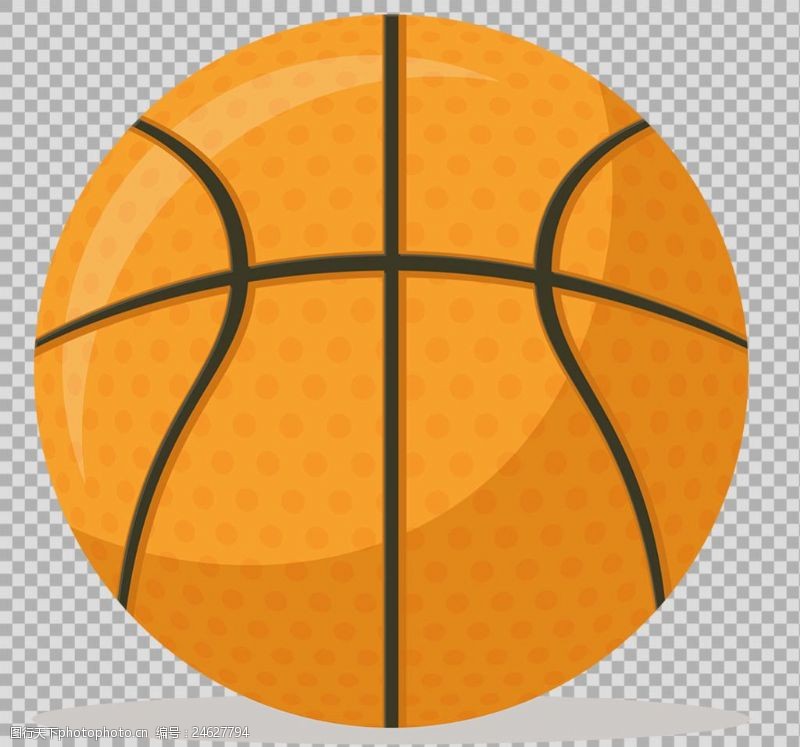 篮球比赛手绘橙色篮球插图免抠png透明图层素材