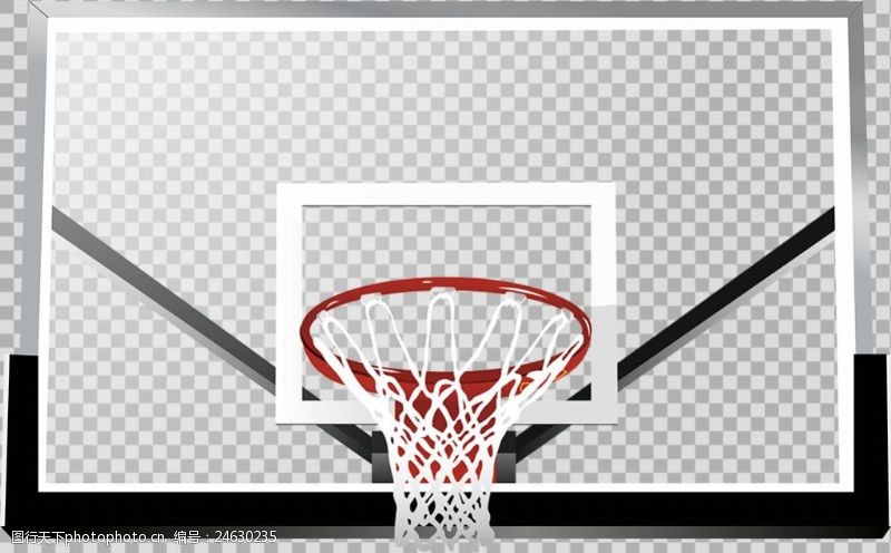 篮球比赛手绘篮筐插图免抠png透明图层素材