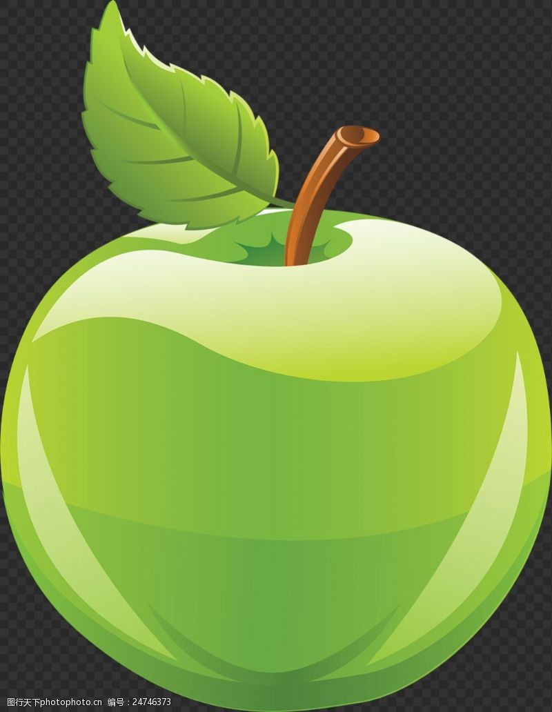 梨图片素材手绘绿色苹果图片免抠png透明图层素材