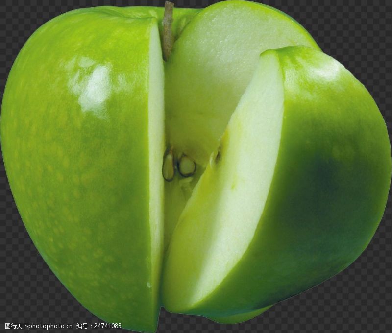 梨图片素材漂亮切开的苹果图片免抠png透明图层素材