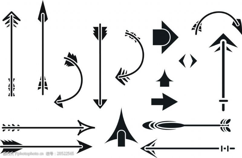 箭头素材免费下载箭头变形矢量卡通装饰元素
