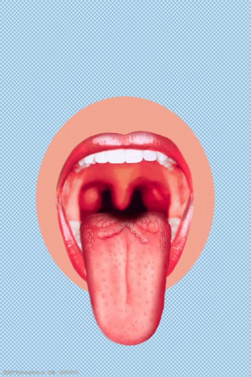 正常人舌头图片伸出的大舌头免抠png透明图层素材