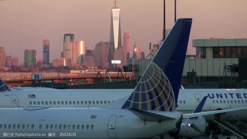 飞机背景视频飞机机场建筑视频