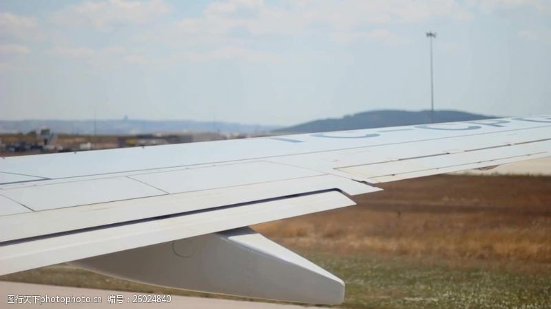 飞机背景视频实拍飞机翅膀视频素材