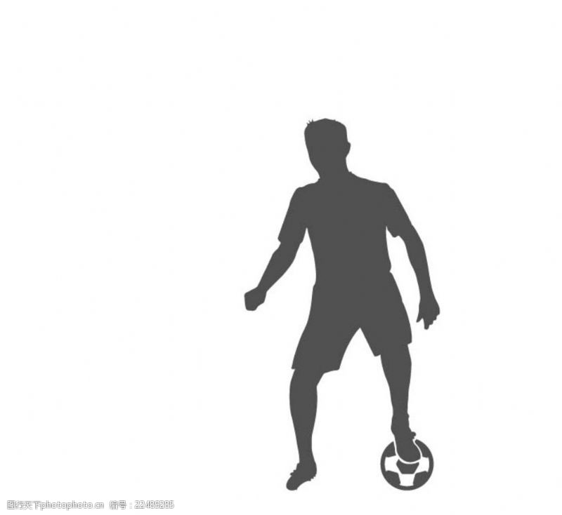 踢球足球运动剪影