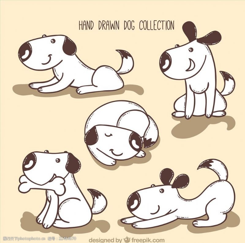 狗年卡通形象可爱卡通矢量狗