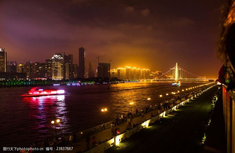 广州旅游景点珠江夜景
