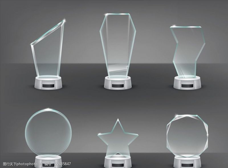 奥运赛事写实现代水晶玻璃奖杯