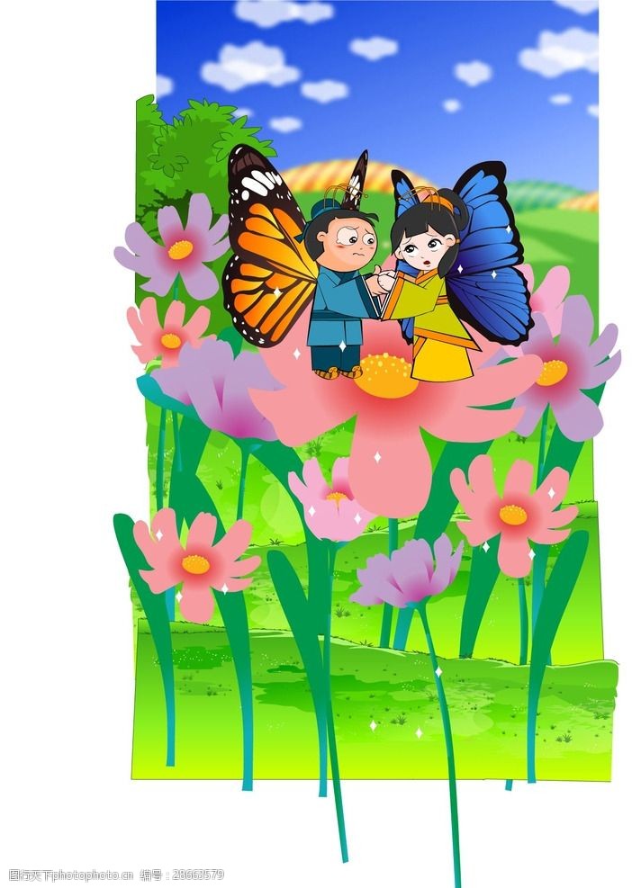 化蝶图 梁祝化蝶图片免费下载_梁祝化蝶素材_梁祝化蝶模板-图行天下素材网