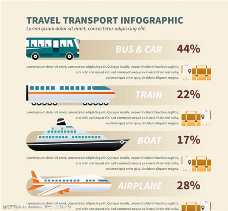畅游世界旅游运输信息图设计