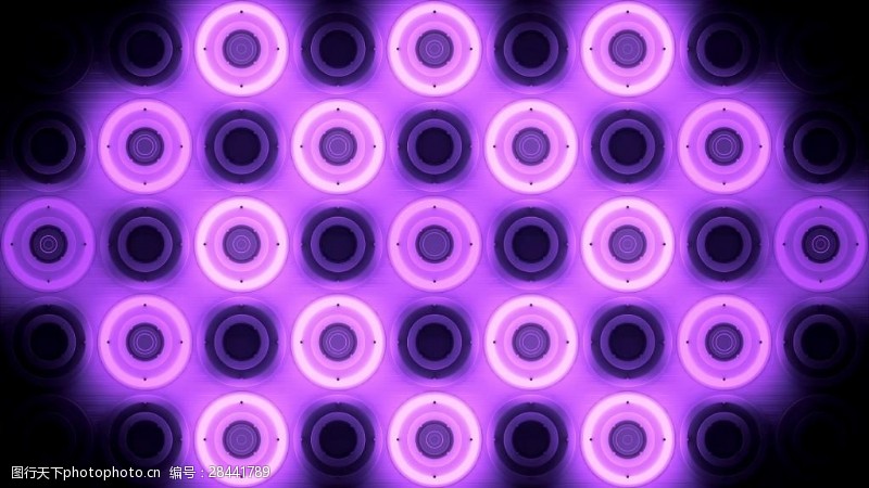 迪斯科舞酒吧VJ紫色辉光圆圈背景视频素材