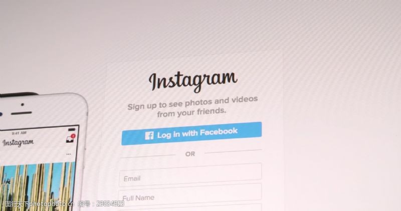 字体的应用在Instagram主页跟踪