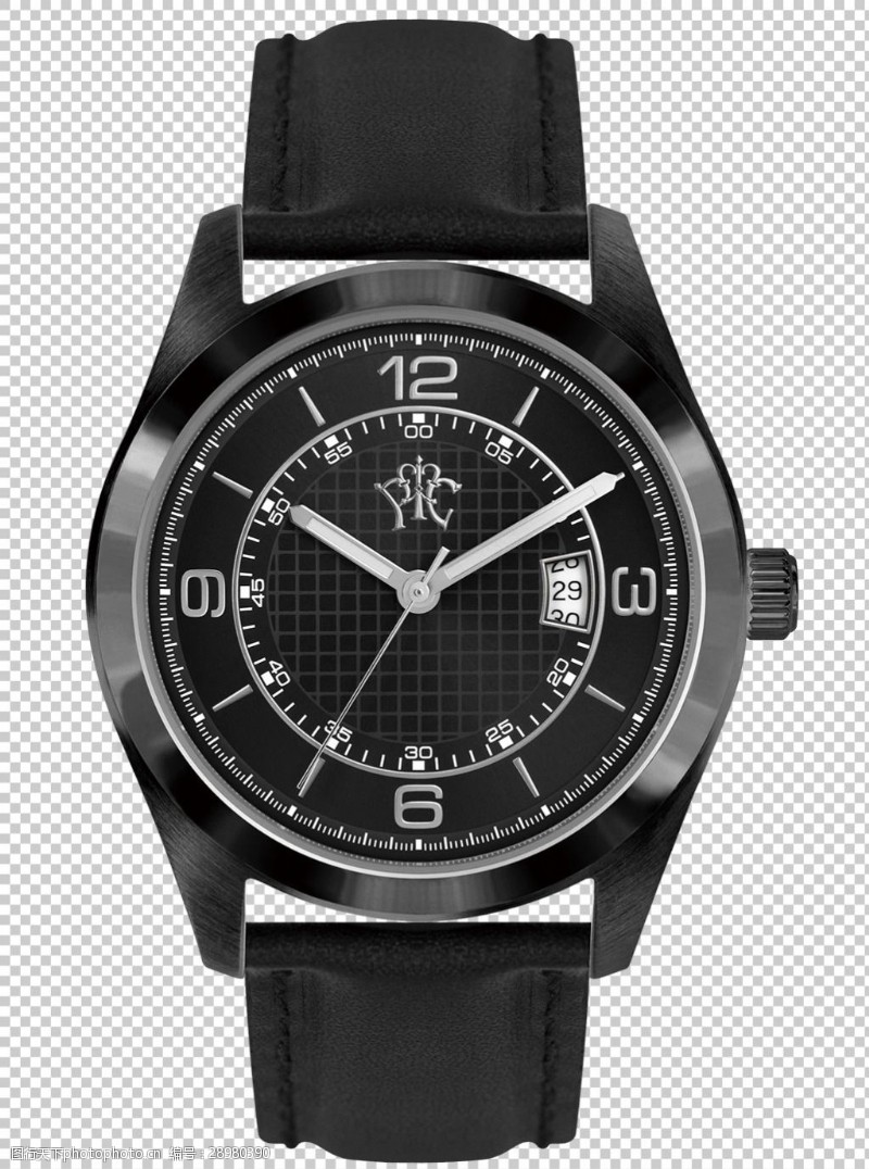 瑞士海报黑色手表图免抠png透明图层素材