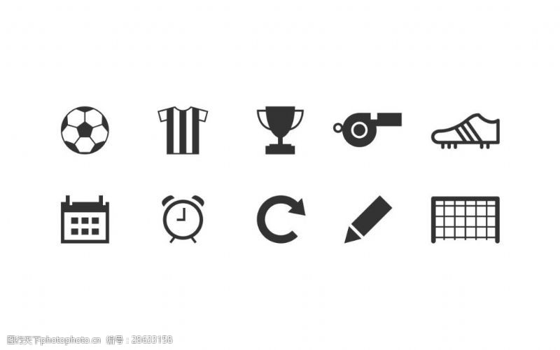 网球图标黑色运动icon设计