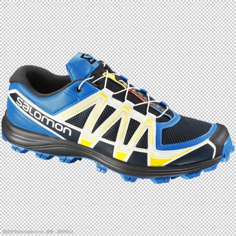 马拉松漂亮蓝色跑鞋免抠png透明图层素材