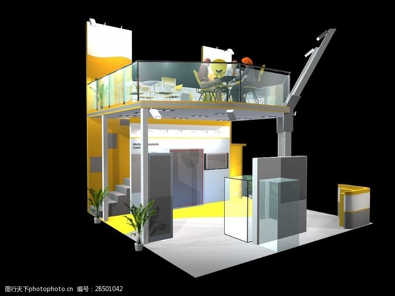 展厅展会模型复式办公展厅模型