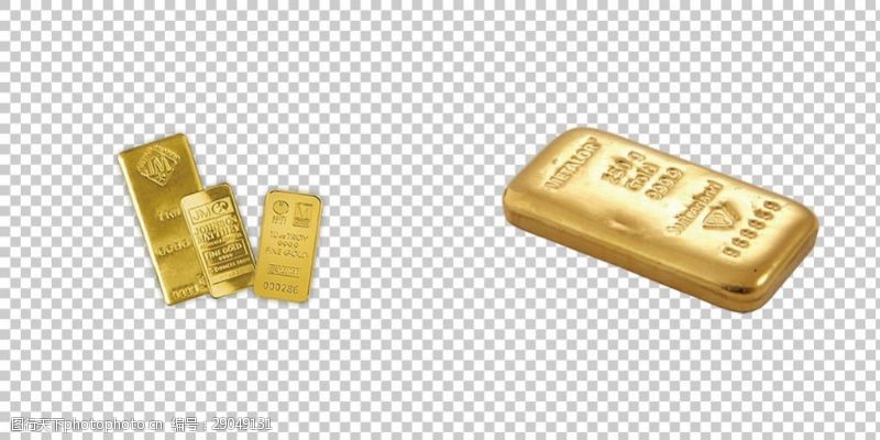 金牌块黄金金砖免抠png透明图层素材