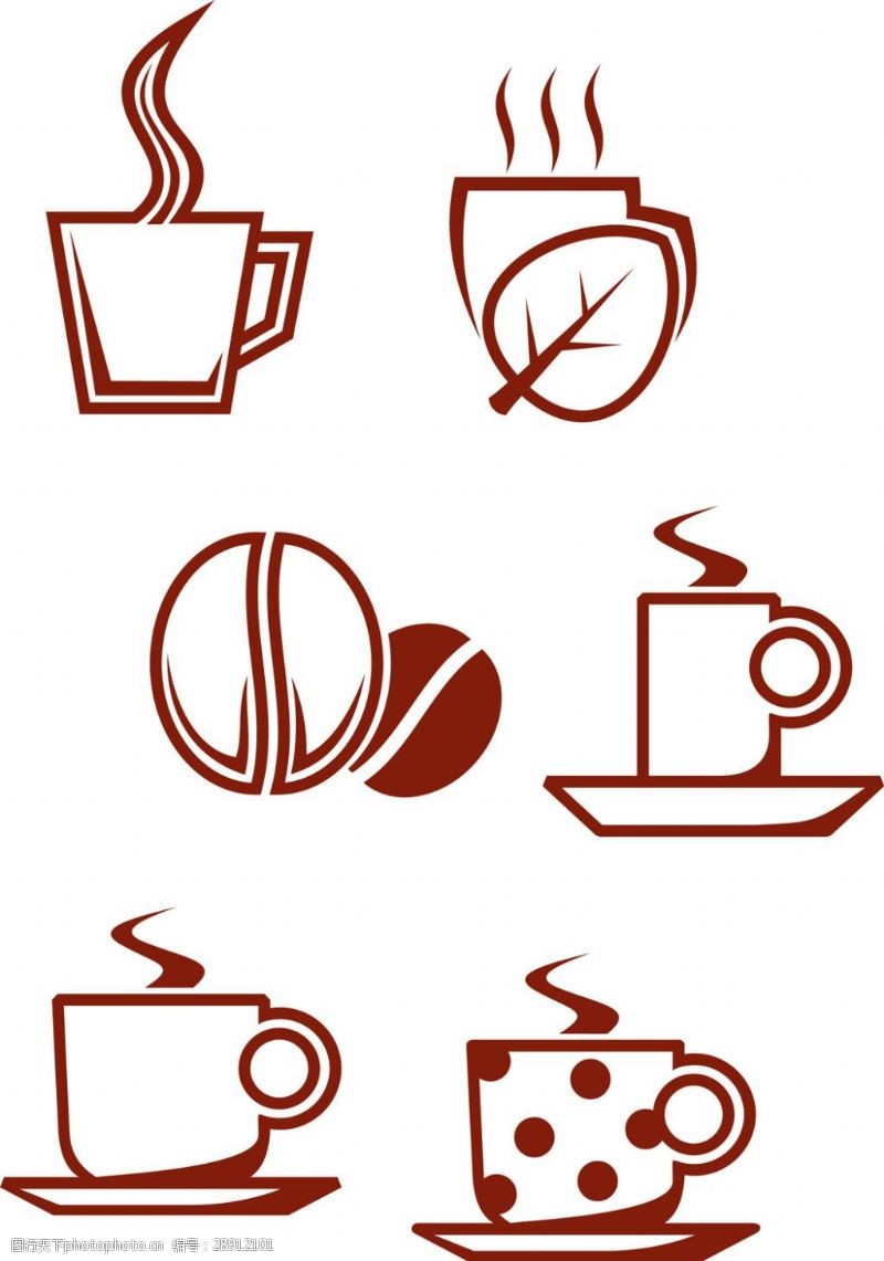 咖啡杯矢量图下载咖啡豆矢量素材