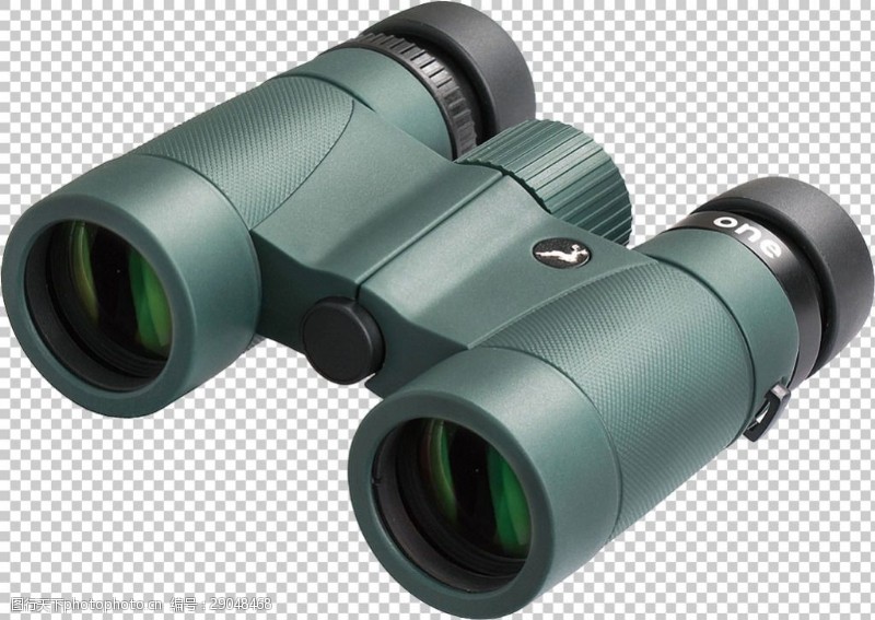 透视效果图墨绿色望远镜免抠png透明图层素材