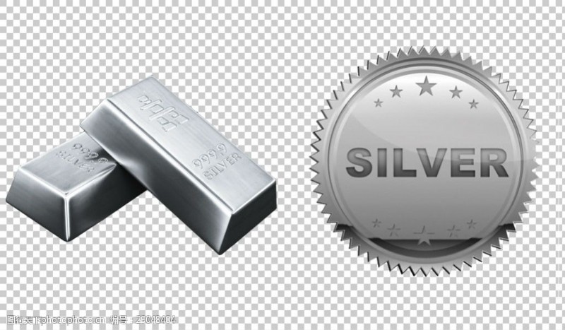 奖杯款式银器银砖银牌免抠png透明图层素材