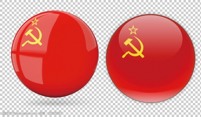 圆形国旗圆形前苏联标志免抠png透明图层素材