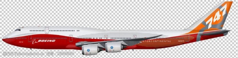透气型红色大飞机免抠png透明图层素材