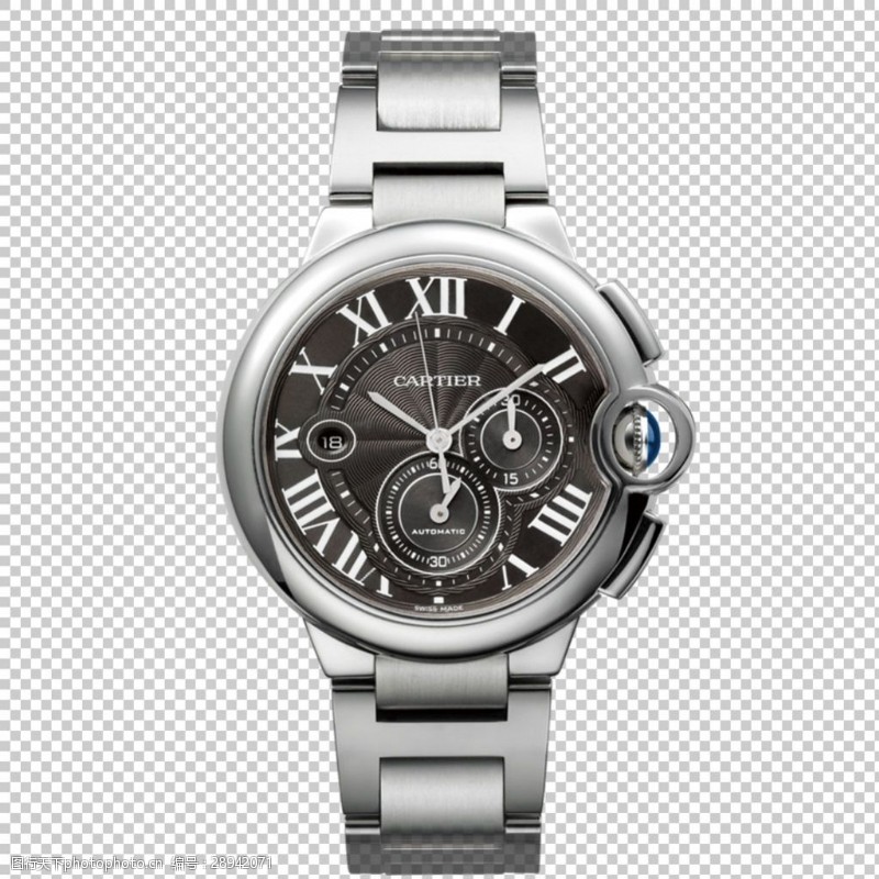 瑞士海报漂亮金属手表免抠png透明图层素材