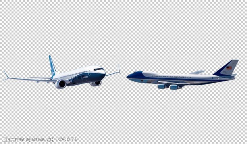 透气型两架大飞机免抠png透明图层素材