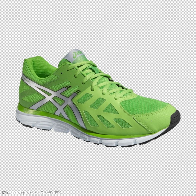 马拉松绿色跑鞋免抠png透明图层素材
