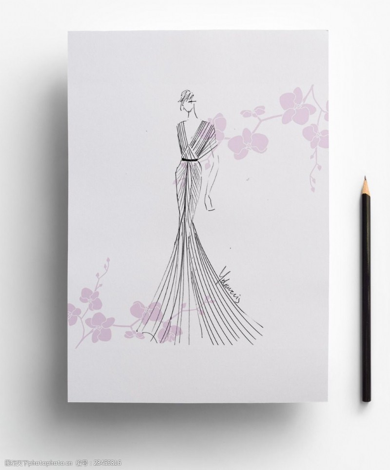 设计手稿服装设计婚纱设计大师手稿图
