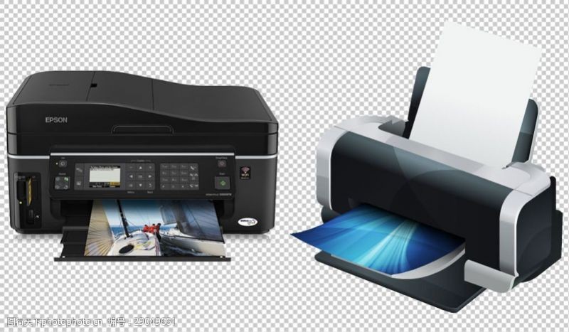 打针孔激光彩色打印机免抠png透明图层素材