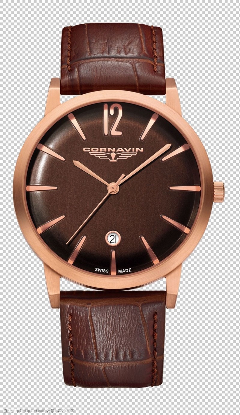 劳力士手表棕色漂亮手表免抠png透明图层素材