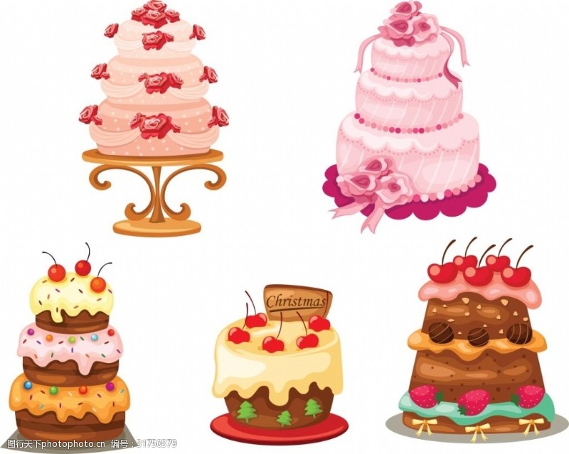 蛋糕免费下载多层矢量蛋糕甜品可爱卡通