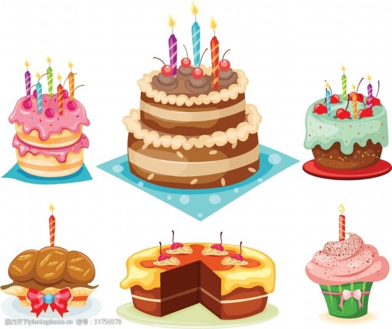 蛋糕免费下载蜡烛矢量蛋糕甜品可爱卡通