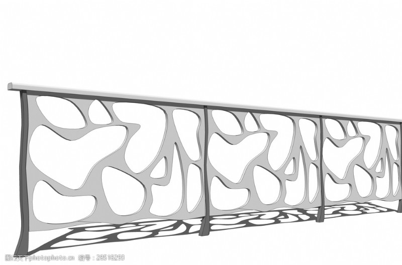 铁艺围墙su围栏模型