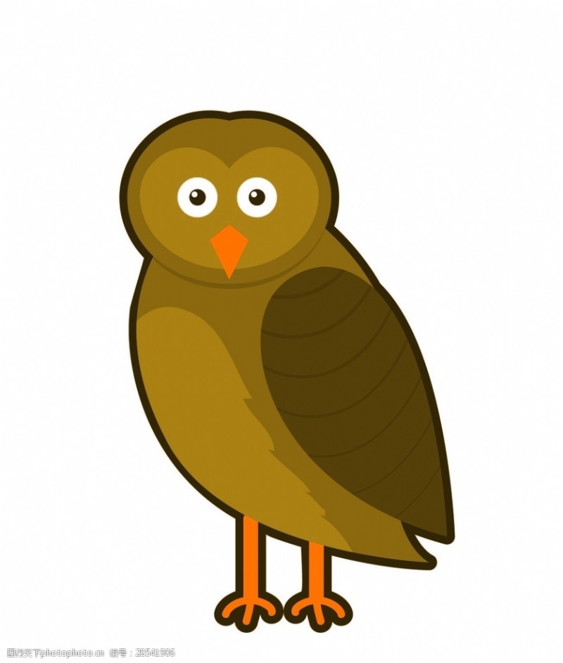 扁平动物卡通鸟