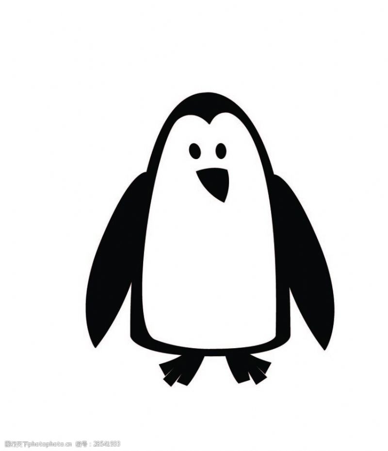 扁平动物卡通企鹅