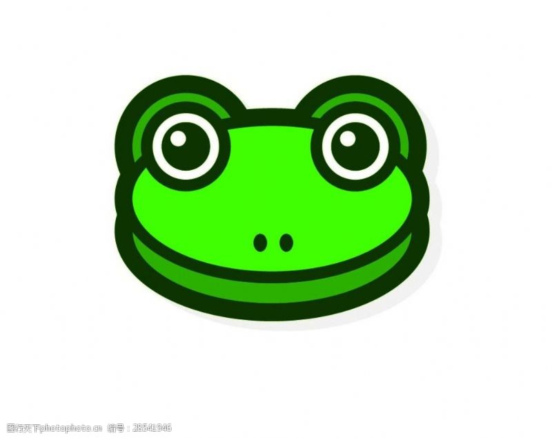 扁平动物卡通青蛙