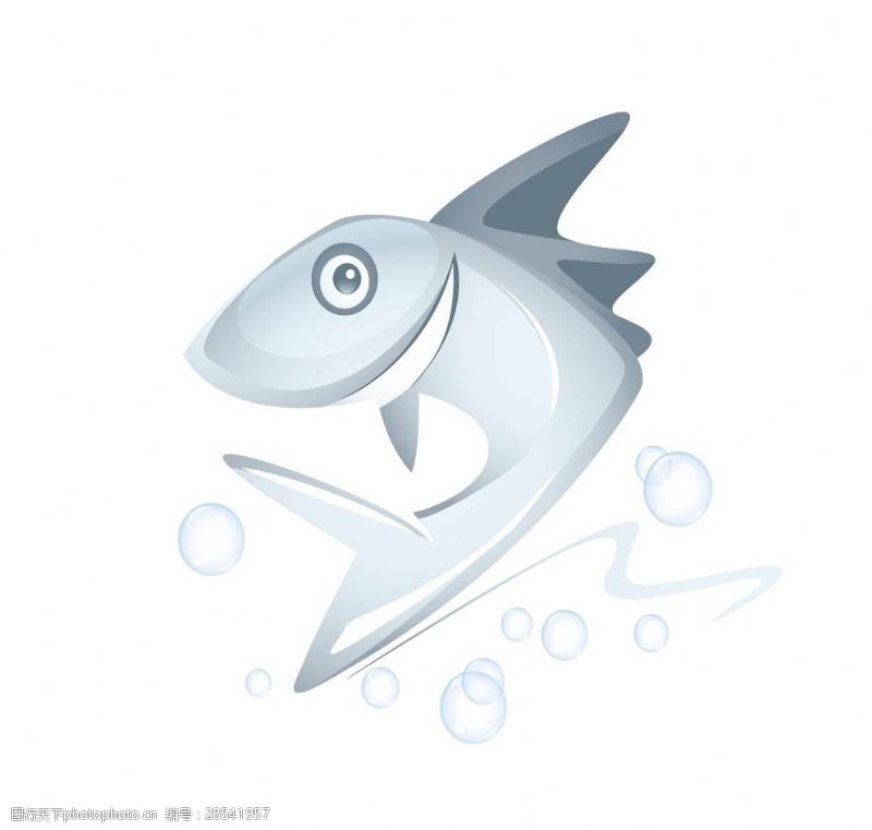 扁平动物卡通鲨鱼